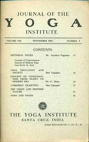 Journal of the Yoga Institute Volume VIII Number 2