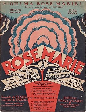 Oh! Ma Rose Marie. Jim de l'Operette 'Rose Marie' de Otto Harbach et Oscar Hammerstein