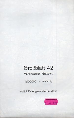 Seller image for Groblatt 42 Marienwerder - Graudenz (Karte) for sale by Clivia Mueller