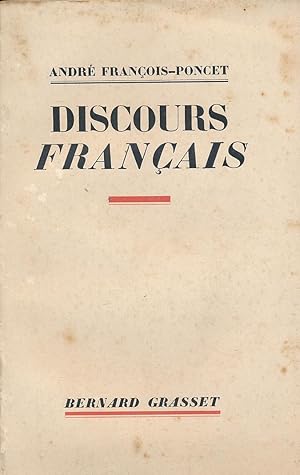 Bild des Verkufers fr Discours Franais zum Verkauf von LIBRAIRIE GIL-ARTGIL SARL