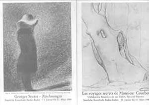 Seller image for George Seurat - Zeichnungen. Staatliche Kunsthalle Baden-Baden: 15. Januar bis 11. Marz 1984. Les Voyages Secrets de Monsieur Courbet. Ubekannte Reiseskizzen aus Baden, Spa und Biarritz. Staatliche Kunsthalle Baden-Baden: 15. Januar bis 11. Marz 1984. [Exhibiton brochure]. for sale by Wittenborn Art Books