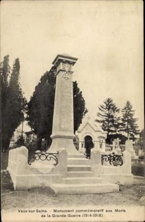 Image du vendeur pour Ansichtskarte / Postkarte Vaux sur Seine Yvelines, Monument commmoratif aux Morts de la premire guerre mondiale mis en vente par akpool GmbH