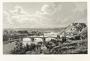 Image du vendeur pour Koblenz. Gesamtansicht. Foltz. Coblenz mis en vente par GALERIE HIMMEL