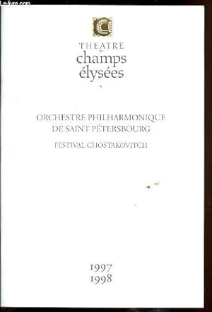 Seller image for Thtre des champs Elyses - Alain Durel - Orchestre philarmonique de Saint-Ptersbourg - 13,14 t 15 octobre 1997 - for sale by Le-Livre