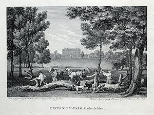CAVERSHAM PARK, Nr. READING, Berkshire, Original Antique Print 1793