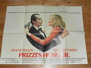 UK Quad movie Poster: Prizzi's Honour. 1985. Screenplay By Richard Condon & Janet Roach. A John H...