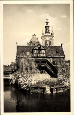 Ansichtskarte / Postkarte Danzig, Müllergewerkshaus, St. Katharinenkirche