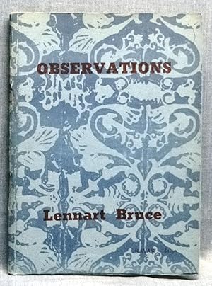 Seller image for Observations, an agenda for sale by Dennis McCarty Bookseller