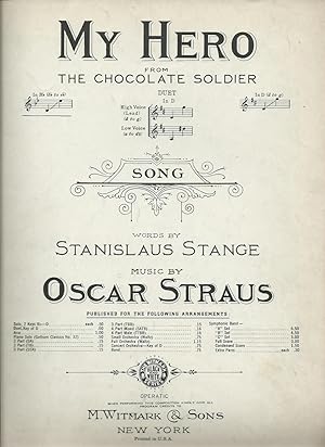 Immagine del venditore per My Hero (from The Chocolate Soldier) SHEET MUSIC venduto da Swaney and Associates