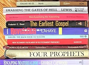 Image du vendeur pour Lot of Ten Christian Titles. Includes: Smashing the Gates of Hell in the Last Days, Merchandising the Anointing, the Earliest Gospel, Revelation Illustrated and Made Plain, Failure-the Back Door to Success, Down to Earth, Isaiah 40-55, mis en vente par Ken Jackson