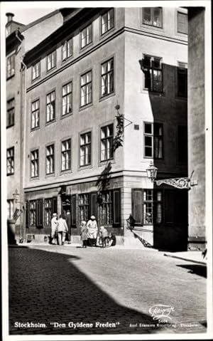 Bild des Verkufers fr Ansichtskarte / Postkarte Stockholm Schweden, Restaurant Den Gyldene Freden zum Verkauf von akpool GmbH