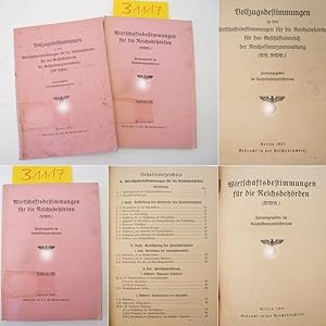 Seller image for Wirtschaftsbestimmungen fr die Reichsbehrden (RWB.) / Vollzugsbestimmungen zu den Wirtschaftsbestimmungen fr die Reichsbehrden fr den Geschftsbereich der Finanzverwaltung (VV. RWB.), herausgegeben vom Reichsfinanzministerium * mit NS.-Stempel " D e r G e n e r a l k o m m i s s a r i n R i g a " for sale by Galerie fr gegenstndliche Kunst