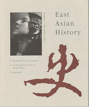 Bild des Verkufers fr East Asian History. Number 4. December 1992. zum Verkauf von Asia Bookroom ANZAAB/ILAB