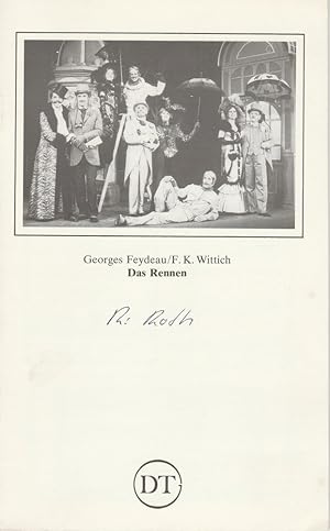 Bild des Verkufers fr Programmheft DAS RENNEN. Komdie von Georges Feydeau Spielzeit 1983 / 84 Heft 521 zum Verkauf von Programmhefte24 Schauspiel und Musiktheater der letzten 150 Jahre