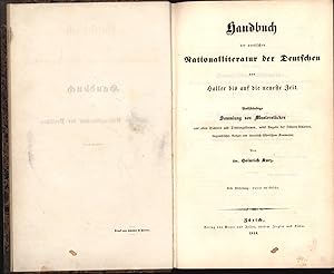 Handbuch der poetischen Nationalliteratur der Deutschen,von Haller bis auf die neueste Zeit. HIER...