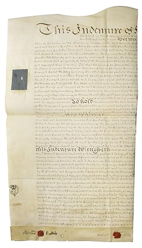 Manuscript indenture between Richard Stiles and Richard Davis related to land tenure