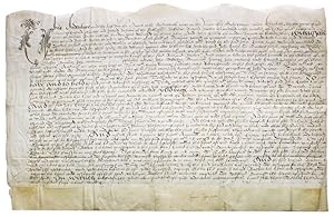 Manuscript indenture from the reign of Queen Elizabeth relating to London property