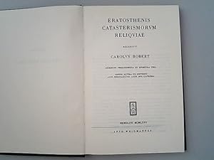 Seller image for Eratosthenis catasterismorvm reliqviae : accedunt prolegomena et epimetra tria. for sale by Antiquariat Bookfarm