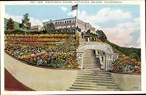 Bild des Verkufers fr Ansichtskarte / Postkarte Catalina Island California USA, Mr. Wrigley's House, flowers zum Verkauf von akpool GmbH