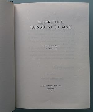 EL LLIBRE DEL CONSOLAT DEL MAR