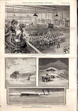 Seller image for ENGRAVING: "New York--Review of the 13th Regiment in Brooklyn & Winter Scenes in the West". engraving from Frank Leslie's Illustrated Newspaper: February 17,1883 for sale by Dorley House Books, Inc.