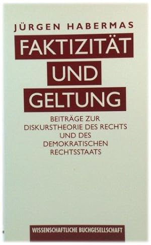 Seller image for FaktizitAt und Geltung: BeitrAge zur Diskurstheorie des Rechts und des demokratischen Rechtsstaates for sale by PsychoBabel & Skoob Books