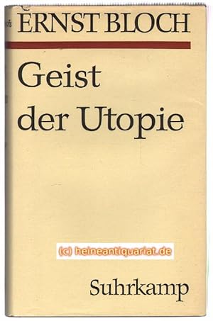 Seller image for Geist der Utopie. Bearbeitete Neuauflage der zweiten Fassung von 1923. for sale by Heinrich Heine Antiquariat oHG