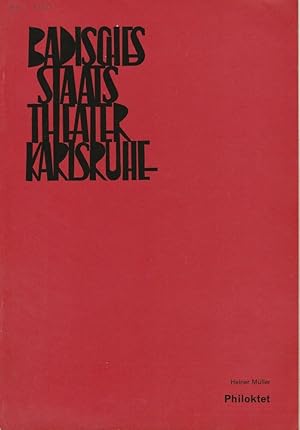 Seller image for Programmheft Heiner Mller PHILOKTET Premiere 28. Mai 1970 Spielzeit 1969 / 70 Heft 23 for sale by Programmhefte24 Schauspiel und Musiktheater der letzten 150 Jahre