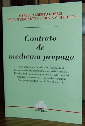 Bild des Verkufers fr CONTRATO DE MEDICINA PREPAGA zum Verkauf von Fbula Libros (Librera Jimnez-Bravo)