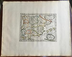 HISPANIAE DIVISIO IN XIV CONVENTUS. Theatrum geographique Europae veteris. Carte de l'Espagne anc...