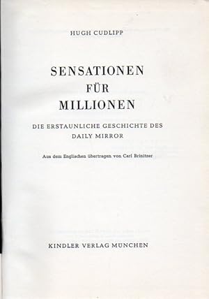 Imagen del vendedor de Sensationen fr Millionen a la venta por Clivia Mueller