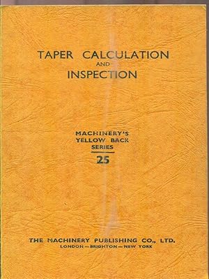 Bild des Verkufers fr Taper calculation and inspection zum Verkauf von Librodifaccia