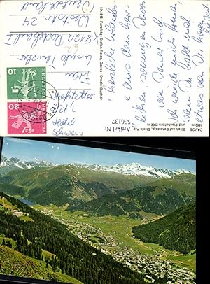 Image du vendeur pour 586137,Davos Blick auf Schatzalp Strela-Alp u. Pischahorn Switzerland mis en vente par Versandhandel Lehenbauer