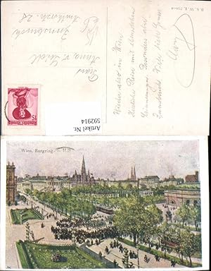 Image du vendeur pour 592914,Knstler Ak Wien Innere Stadt Burgring Straenbahn Vienna pub B.K.W.I. 794/4 mis en vente par Versandhandel Lehenbauer