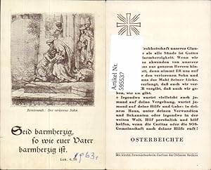 Seller image for 595537,Andachtsbild Heiligenbildchen Rembrandt Der verlorene Sohn Osterbeichte for sale by Versandhandel Lehenbauer