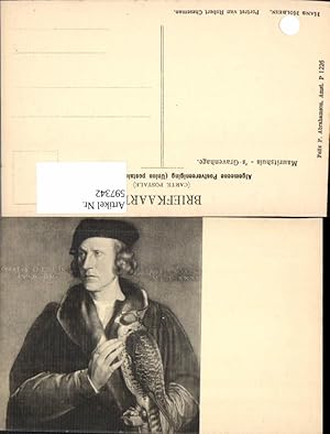 Bild des Verkufers fr 597342,Knstler Ak Hans Holbein Portrait Robert Cheseman Falke Tier Kunst Wissenschaft zum Verkauf von Versandhandel Lehenbauer