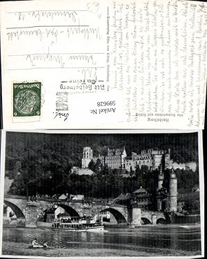 Imagen del vendedor de 599628,Schiff Binnenschiff Hindenburg Heidelberg Alte Neckarbrcke u. Schloss a la venta por Versandhandel Lehenbauer