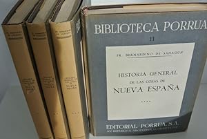 Bild des Verkufers fr Historia general de las cosas de Nueva Espania. (4 Bde / 4 vol. set) (= Biblioteca Porrua, Vol. 8-11) zum Verkauf von Antiquariat Bookfarm