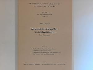 Bild des Verkufers fr Alamannische Adelsgrber von Niederstotzingen Heft 12/2 Reihe A Vor- und Frhgeschichte Heft 12/II zum Verkauf von ANTIQUARIAT FRDEBUCH Inh.Michael Simon