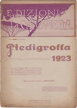 Piedigrotta 1923. Anno XVII - 31 agosto 1923. No. 8 del Periodico "La Canzonetta"