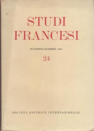 STUDI FRANCESI 24. Settembre - dicembre 1964.