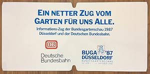 Zuglaufschild "Ein netter Zug vom Garten für uns alle". Informations-Zug der Bundesgartenschau 19...