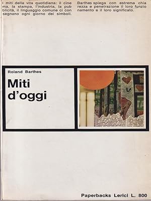 Seller image for Miti d'oggi for sale by Miliardi di Parole