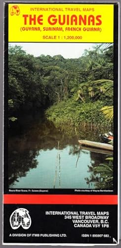 Bild des Verkufers fr INTERNATIONAL TRAVEL MAPS: THE GUIANAS (Guyana, Surinam, French Guiana). zum Verkauf von ABLEBOOKS