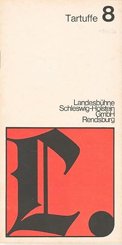 Seller image for Programmheft TARTUFFE. Komdie von Moliere Spielzeit 1973 / 74 Heft 8 for sale by Programmhefte24 Schauspiel und Musiktheater der letzten 150 Jahre