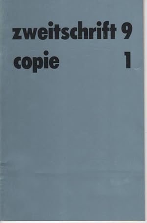 Seller image for zweitschrift 9, copie 1 for sale by Buchhandlung Klaus Bittner GmbH