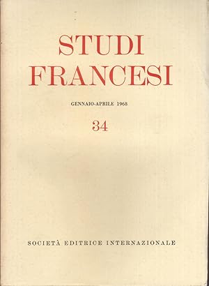 STUDI FRANCESI 34. Gennaio - aprile 1968.