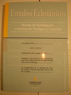 Imagen del vendedor de Estudios Eclesisticos N 368 - Vol. 94 - Enero-Marzo 2019 a la venta por Librera Antonio Azorn