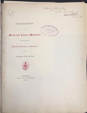 Seller image for Proceedings of a General Court Martial for the Trial of Major General Arnold for sale by Antipodean Books, Maps & Prints, ABAA