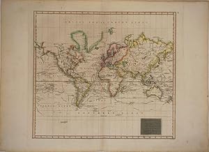 Hydrographical Chart of the World on Wright or Mercators Projection with Tracks of the Last Circu...